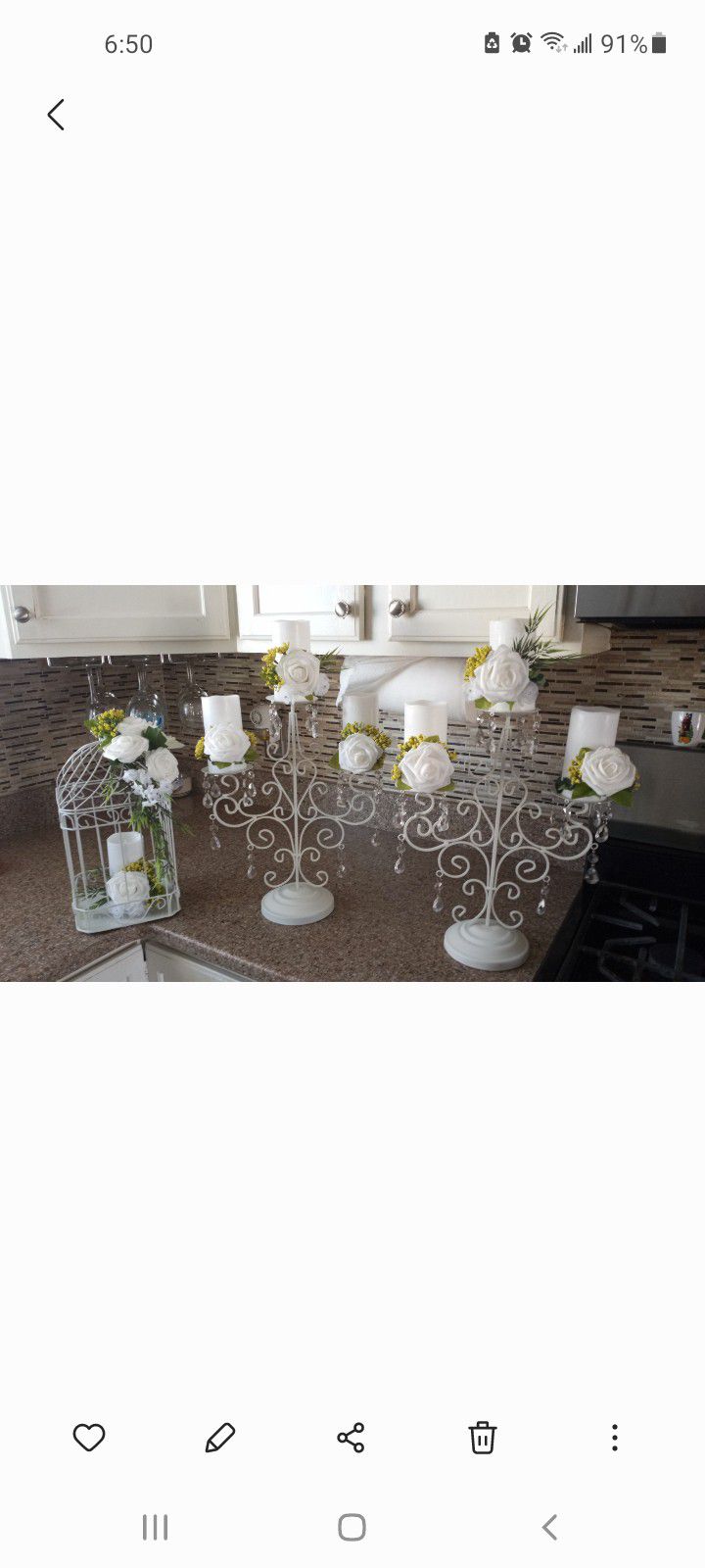 decorative candle holders $15 each 