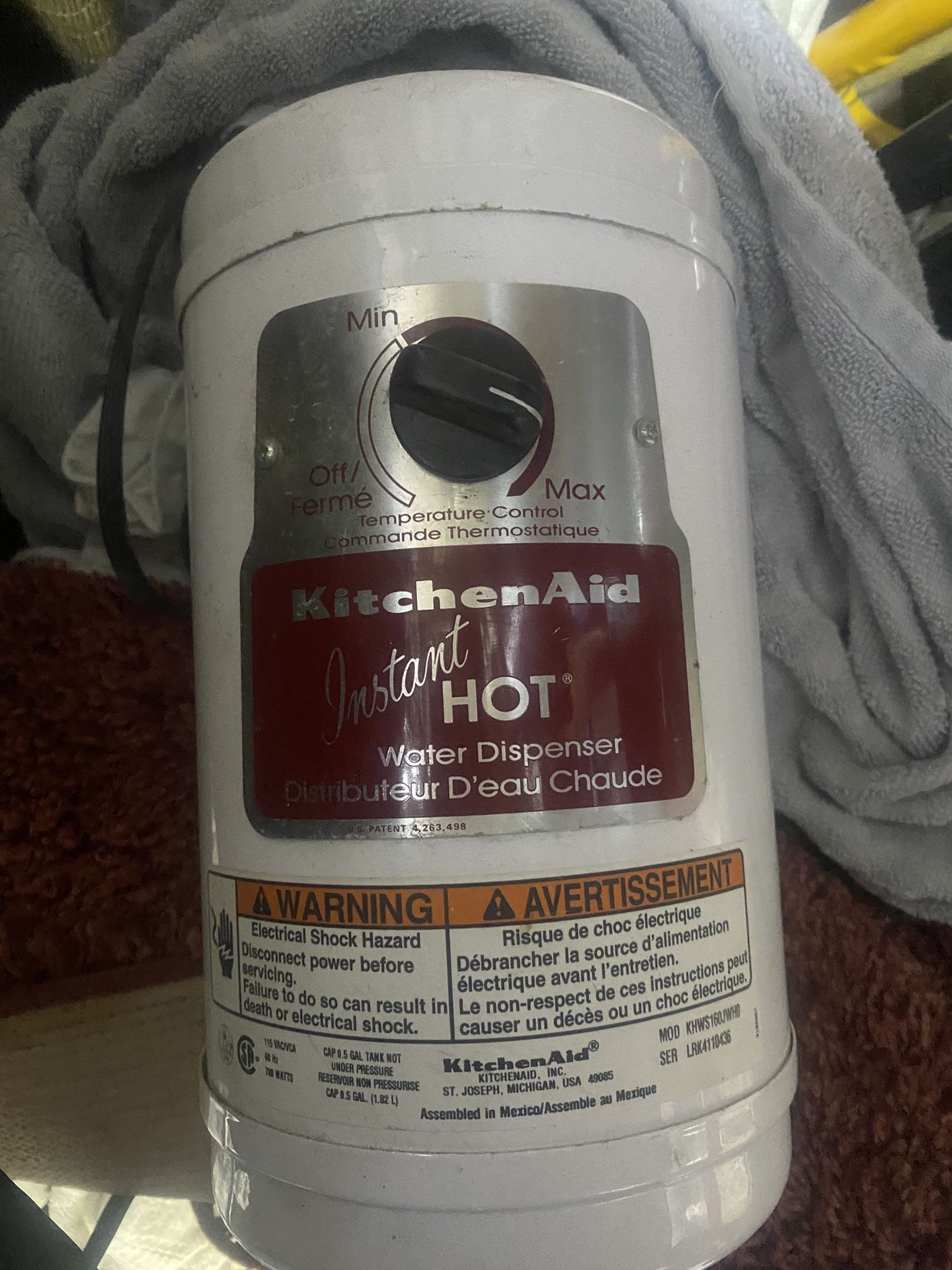 Kitchen Aid Instant Hot Water