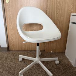 LOBERGET / MALASKÄR White Swivel Desk Chair