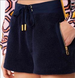 Tory Burch Navy Terry Cloth Shorts - Size 14