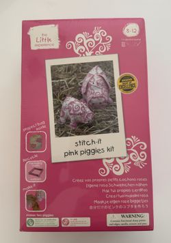 NEW Craft Kit: Stitching/Sewing Pink Piggies