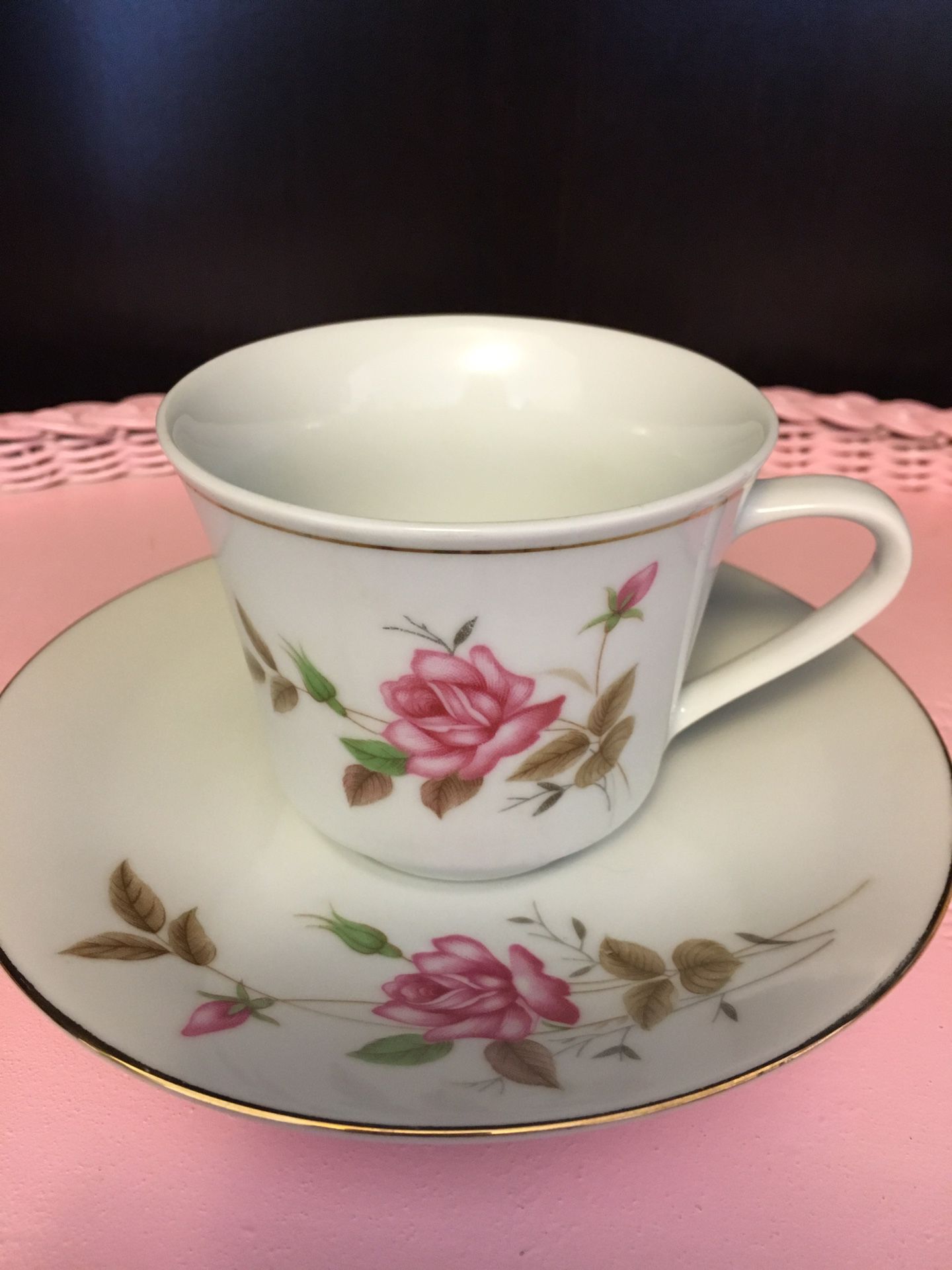 Single Rose (China) vintage tea cup and saucer