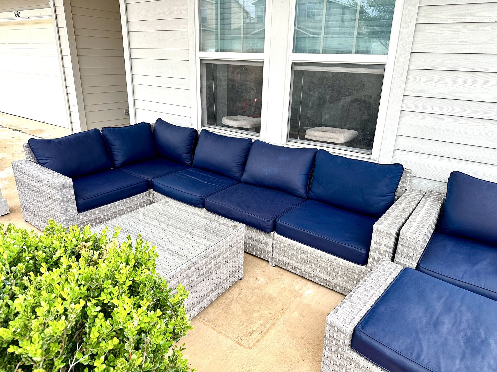 kordell 6 Person Outdoor seating group with cushions.