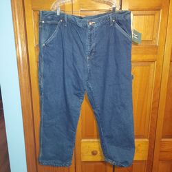 MENS 46 X 30 CROSS FIRE FLEECE LINING DENIM CARPENTER 100 PERCENT COTTON RELAXED FIT JEANS  NEW WITH TAGS