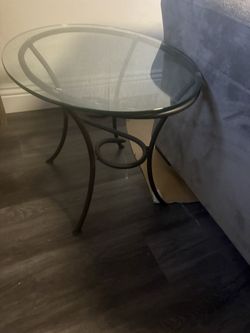 Glass Top Side Table 