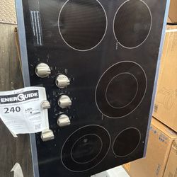 GE 30 in. 5 Burner Element Radiant Electric Cooktop in Stainless Steel