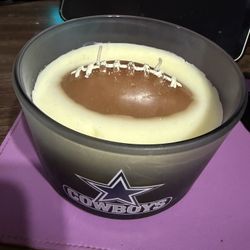 Dallas Cowboys 3D Football Candle