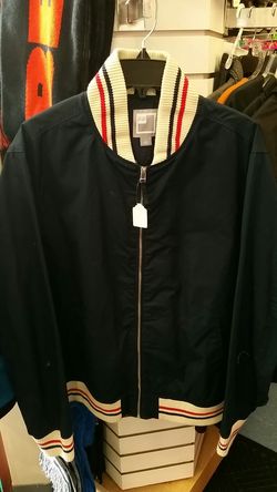 JCP Men's Navy Blue Varsity Jacket Size Large