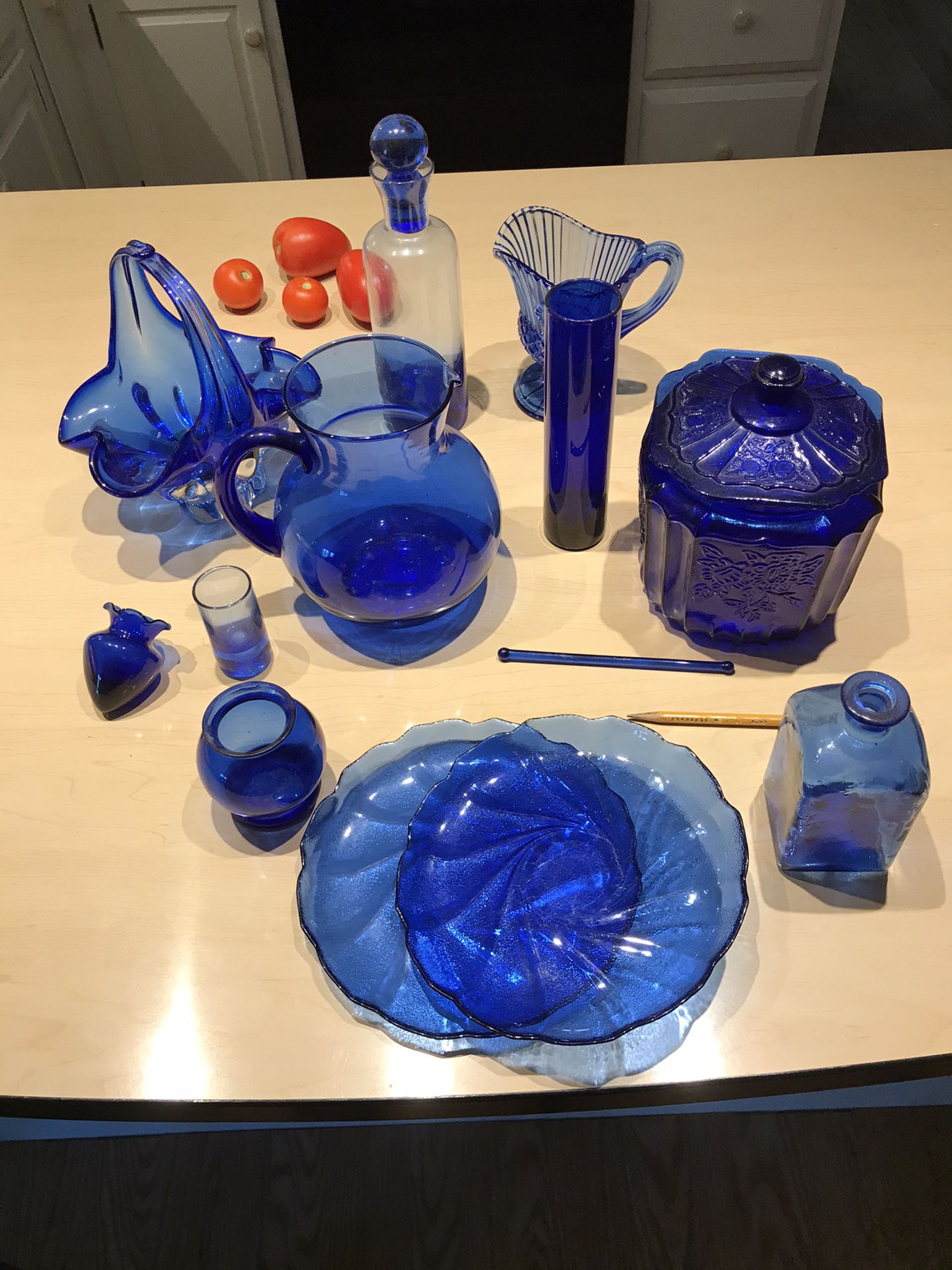 Cobalt Blue Glass Assortment