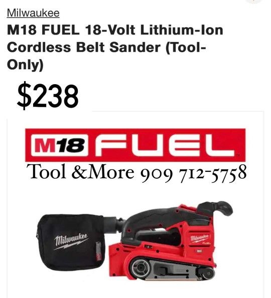 Milwaukee Fuel Belt Sander Only Financing Available 