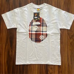 Bape check ape t shirt L/M available