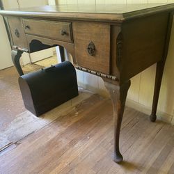 Antique Vanity With Mirror 