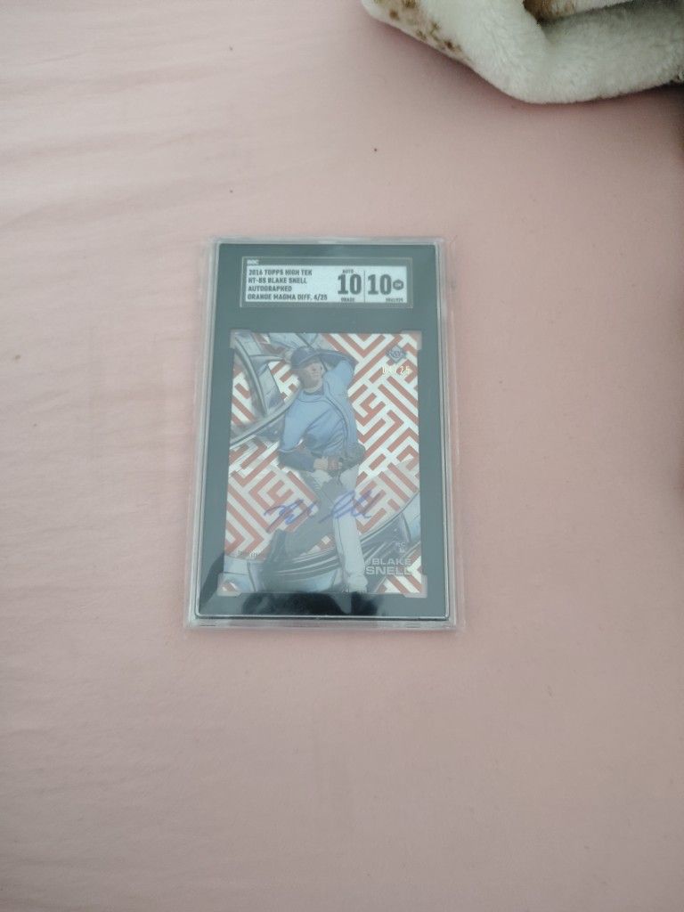 Blake Snell RC Auto  2016 Topps High Tek Orange Magha 4 of 25