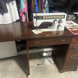 Viking Sewing Machine And Cabinet $65 OBO