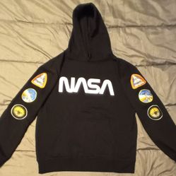 Black NASA Hoodie With Patches