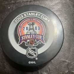 2003 Stanley Cup NHL Official Game Puck Souvenir Hockey Puck