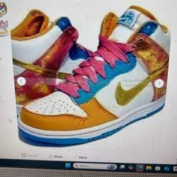 Nike Shoes 2009 Nike Dunk Nike Dunk High 6.0 High Swan Metallic Gold NEW 342257-172