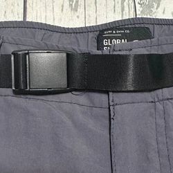 Trunks Surf & Swim Co. Global Belted Cargo Shorts • Gray • Size: M - $20