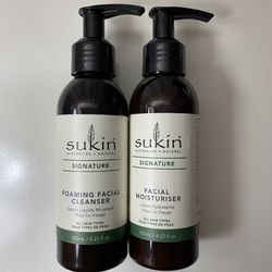 Sukin facial cleanser or moisturizer 