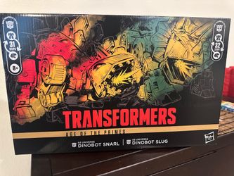 Transformers Age Of The Primes G2 Universe Dinobot Snarl and Slug 2 Pack