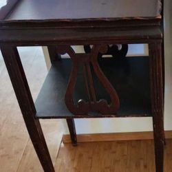 Square-Top Mahogany End Table