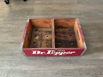 Vintage Dr Pepper Wooden Soda Crate