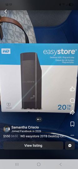 WD Easystore 20TB Desktop External Hard Drive