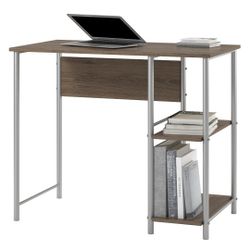 Mainstays Metal Student Computer Desk, Rustic Oak 