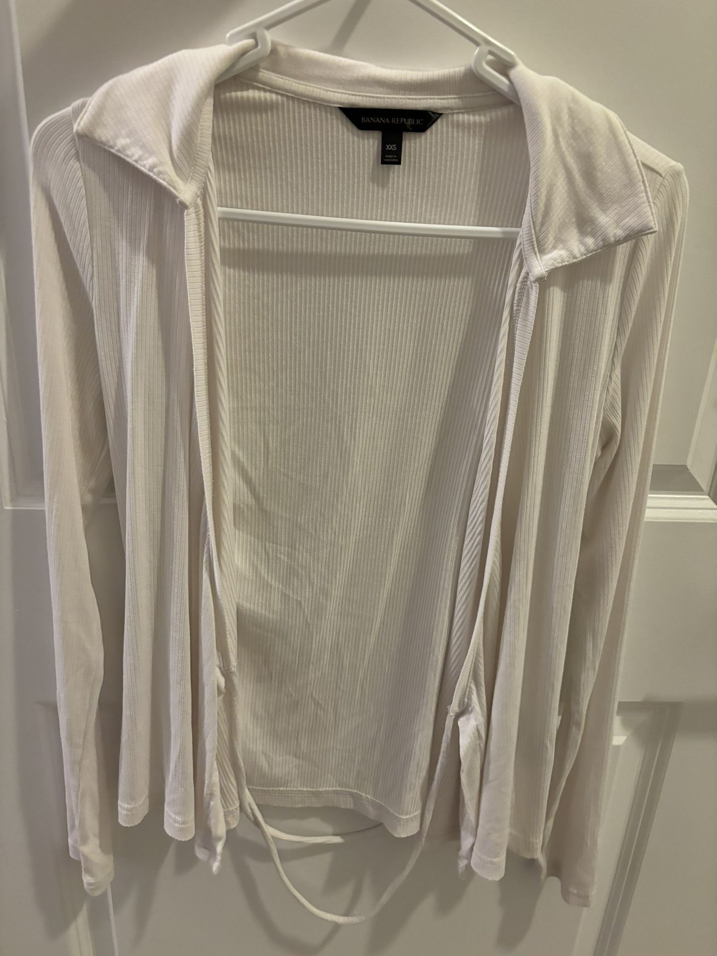 banana republic blouse XXS, White Top, with Strap, Women, 90% Rayon