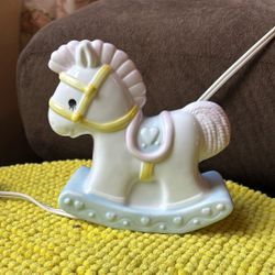 Nursery Vintage Rocking Horse Enesco Nightlight 