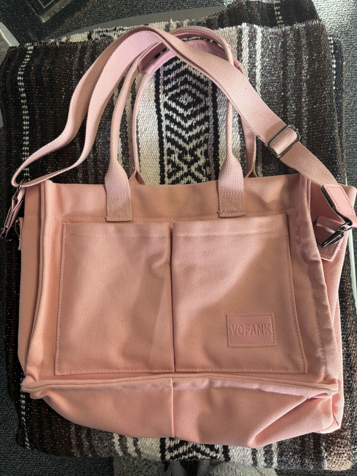 Large Tote Bag Pink Work Bag
