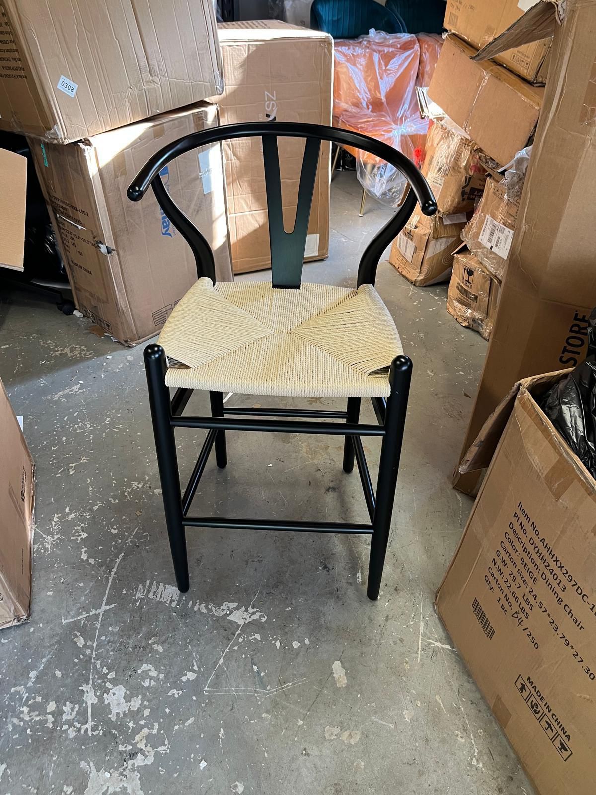 Weave Counter Stool in Black