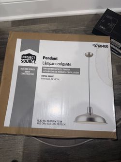 Project Source Brushed Nickel Pendant Light