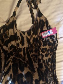Leopard print halter top summer dress Long target brand