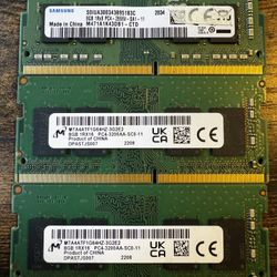 DDR4 SODIMM RAM 8GB Each
