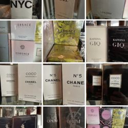 Many Name-brand Women’s Perfumes For Sale .. Versace, Gucci, St.Ives, Lancome, Chanel, Armani