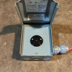 30A Receptacle In Metal Exterior Box