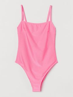 H&M Pink HIGH LEG SWIMSUIT