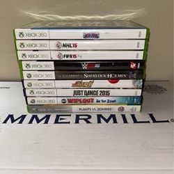 Xbox 360 Games - Sherlock Holmes, NHL15, FIFA15, Kinect Adventures, etc.