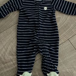 Carter’s Fleece Pajama - 0-3 Months