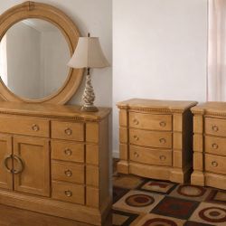 Solid Wood Vintage Dresser 