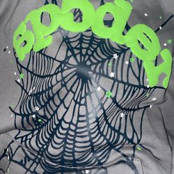 * AUTHENTIC SPIDER HOODIE* Green Grey Price Is Negotiable 