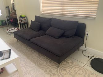 Grey living room couch