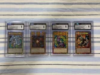 Yu-Gi-Oh CGC Mint 9 Graded Card Lot of 4