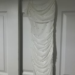 White Dress With Pearls 