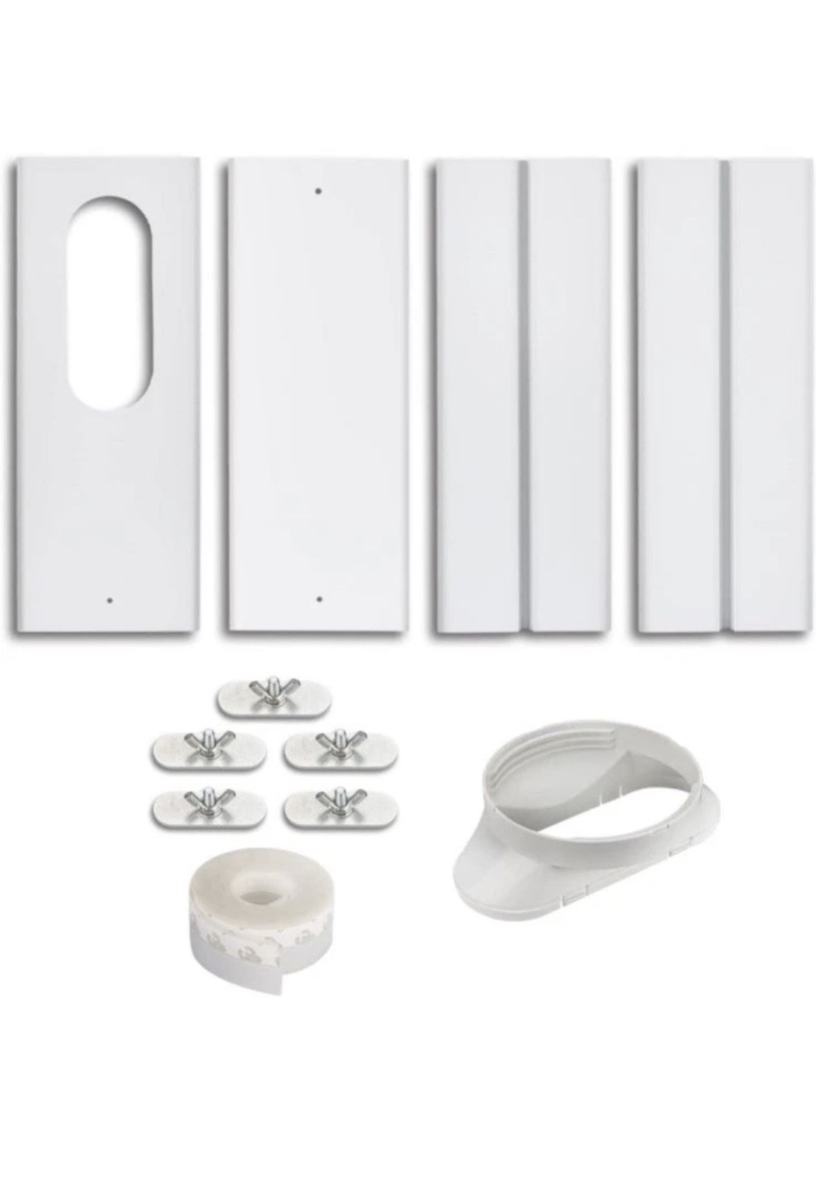 Open Box New  yoleshy portable air conditioner window kit with coupler adjustable window 