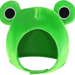 Green Plush Frog Hat