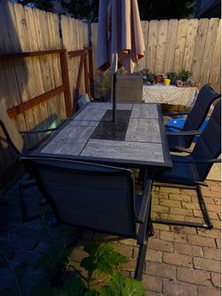Patio table and chairs