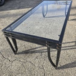 Metal And Glass Table