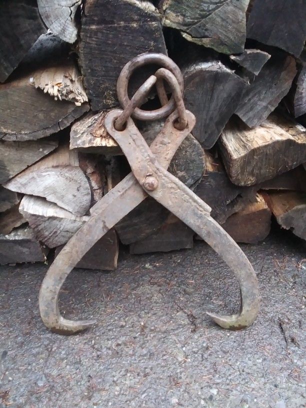 Antique Log/ Ice Tongs